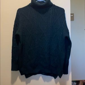 Forest green turtleneck knit